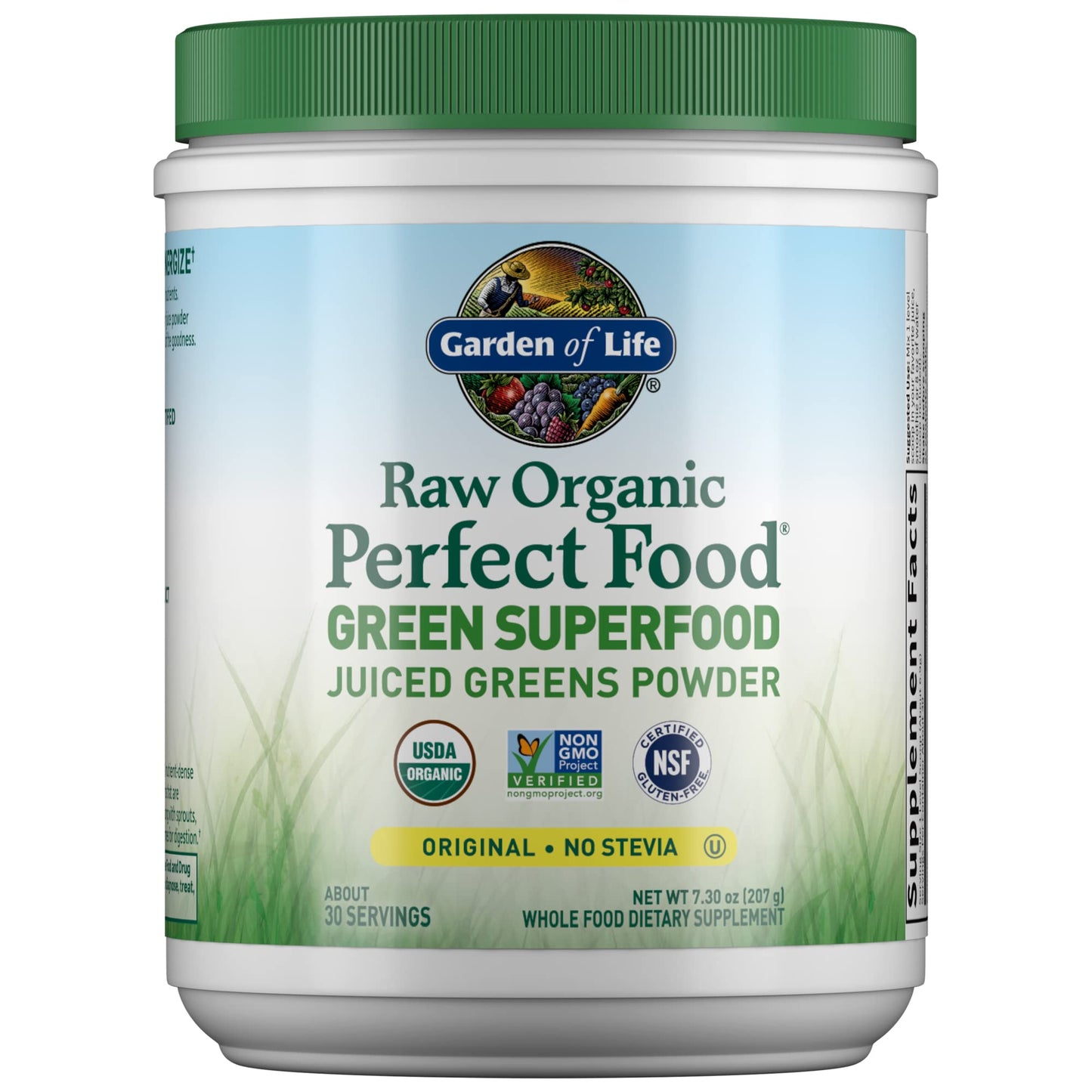 Garden of Life Super Greens Powder Smoothie & Mix, Probiotics & Digestive Enzymes for Digestive Health, Organic Superfoods Nutrition Fruit and Vegetables for Women & Men Energy, Original, 60 Servings
