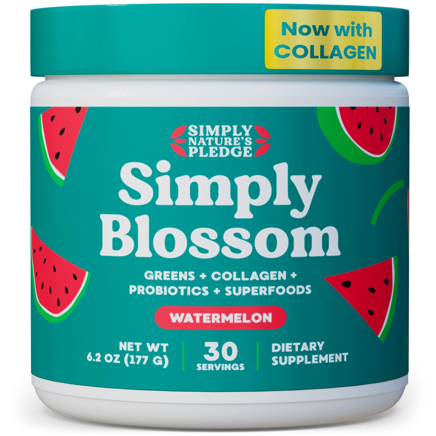 Simply Blossom Nutrition - Daily Greens & Superfood Powder + Collagen + Probiotics for Women's Digestive Health & Bloating Relief. Help Your Health Bloom - 30 Day Supply