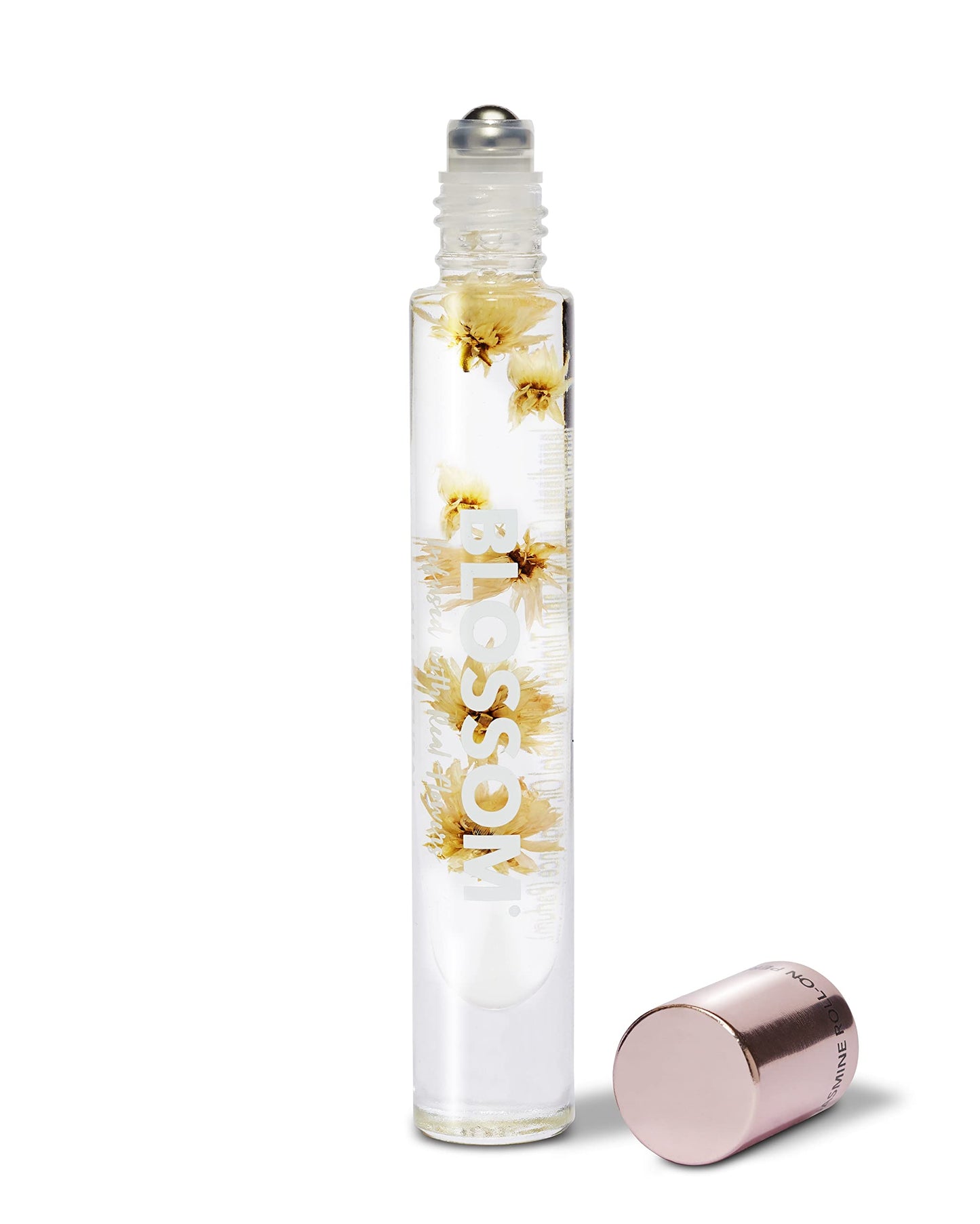 Blossom Roll on Perfume for Women Alcohol Free Rollerball Perfume Oil with Essential Oils, Infused with Real Flowers, Made in USA, 0.20oz (Rose, Violet, Lily, Magnolia, Amber, Cedarwood), Rose