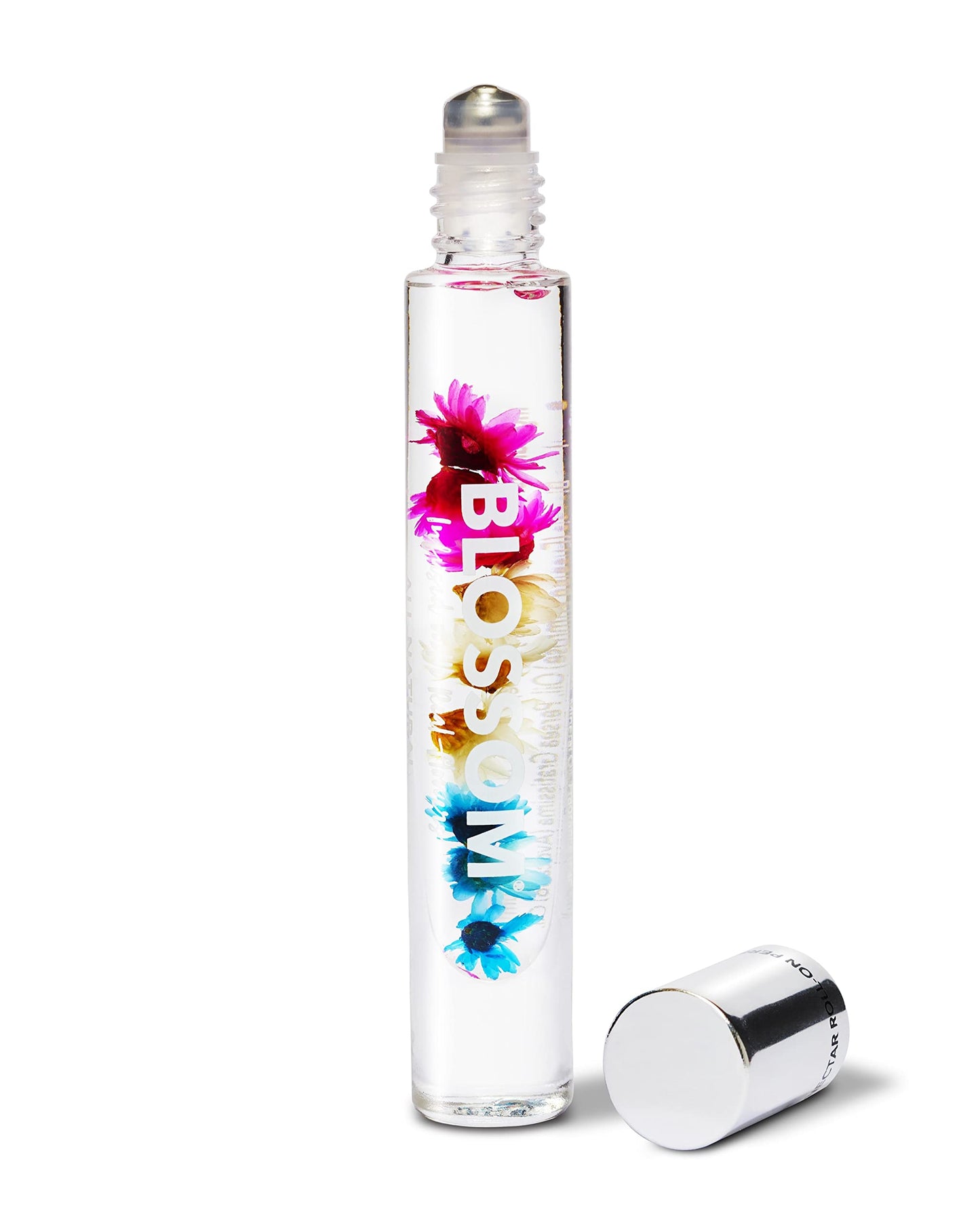 Blossom Roll on Perfume for Women Alcohol Free Rollerball Perfume Oil with Essential Oils, Infused with Real Flowers, Made in USA, 0.20oz (Rose, Violet, Lily, Magnolia, Amber, Cedarwood), Rose