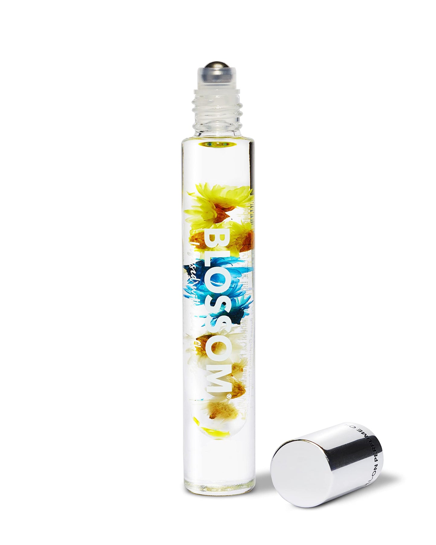 Blossom Roll on Perfume for Women Alcohol Free Rollerball Perfume Oil with Essential Oils, Infused with Real Flowers, Made in USA, 0.20oz (Rose, Violet, Lily, Magnolia, Amber, Cedarwood), Rose