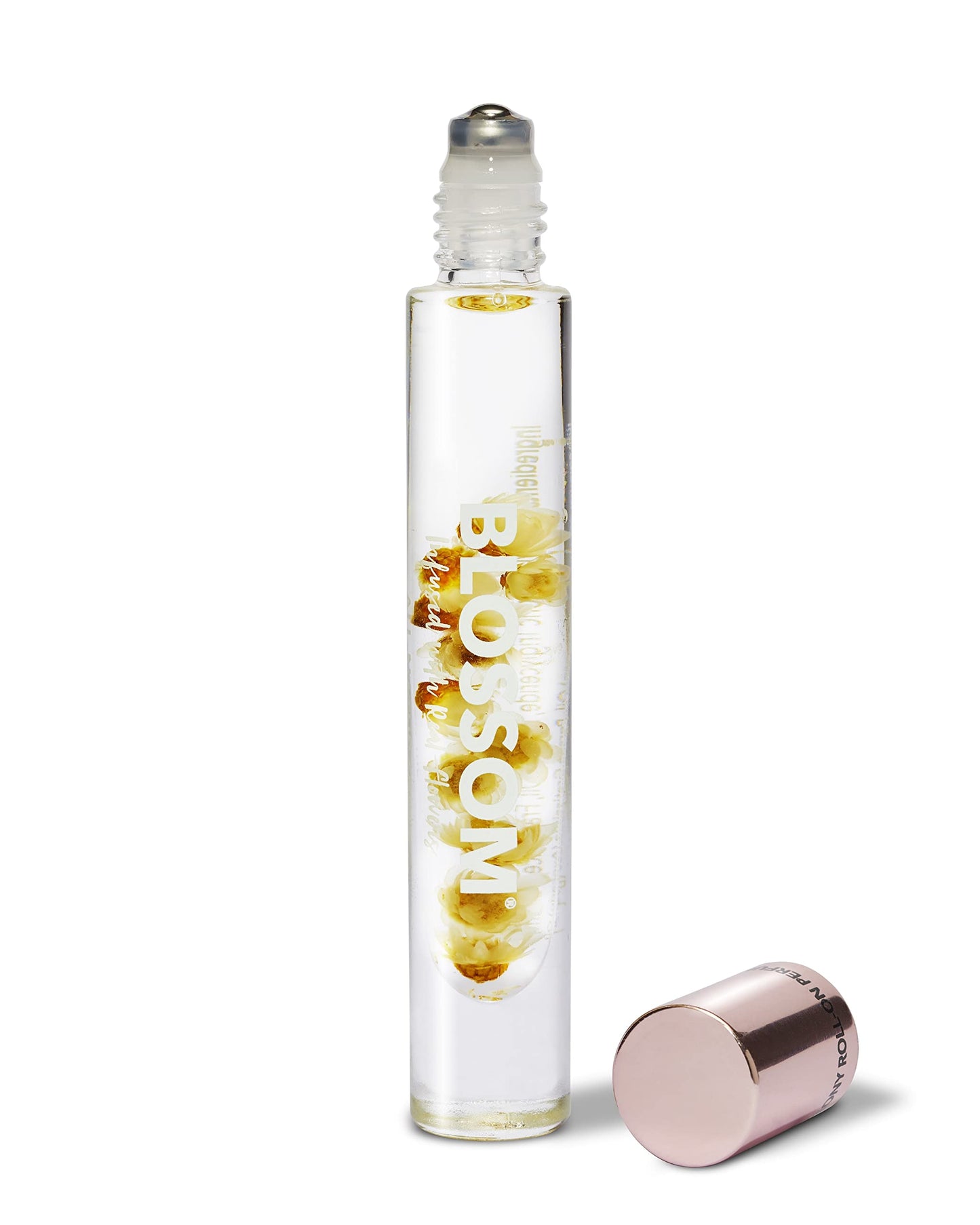 Blossom Roll on Perfume for Women Alcohol Free Rollerball Perfume Oil with Essential Oils, Infused with Real Flowers, Made in USA, 0.20oz (Rose, Violet, Lily, Magnolia, Amber, Cedarwood), Rose
