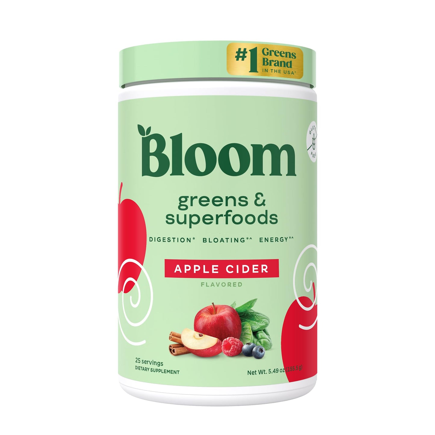 Bloom Nutrition Greens and Superfoods Powder for Digestive Health, Greens Powder, Digestive Enzymes, Probiotics, Spirulina, Chlorella for Bloating & Gut Support, Green Juice, 30 SVG, Strawberry Kiwi