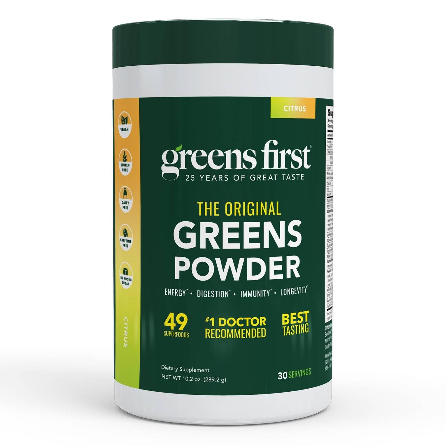 Greens First Original Greens Powder - 49 Superfoods - Organic Fruits & Veggies - Prebiotics, Probiotics & Digestive Enzymes - Antioxidant Smoothie - Dairy Free, Vegan & Non-GMO (Berry, 60 Servings)