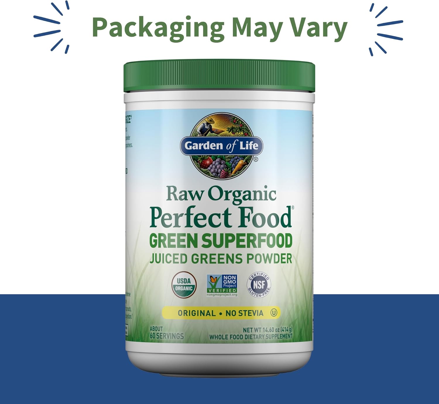 Garden of Life Super Greens Powder Smoothie & Mix, Probiotics & Digestive Enzymes for Digestive Health, Organic Superfoods Nutrition Fruit and Vegetables for Women & Men Energy, Original, 60 Servings