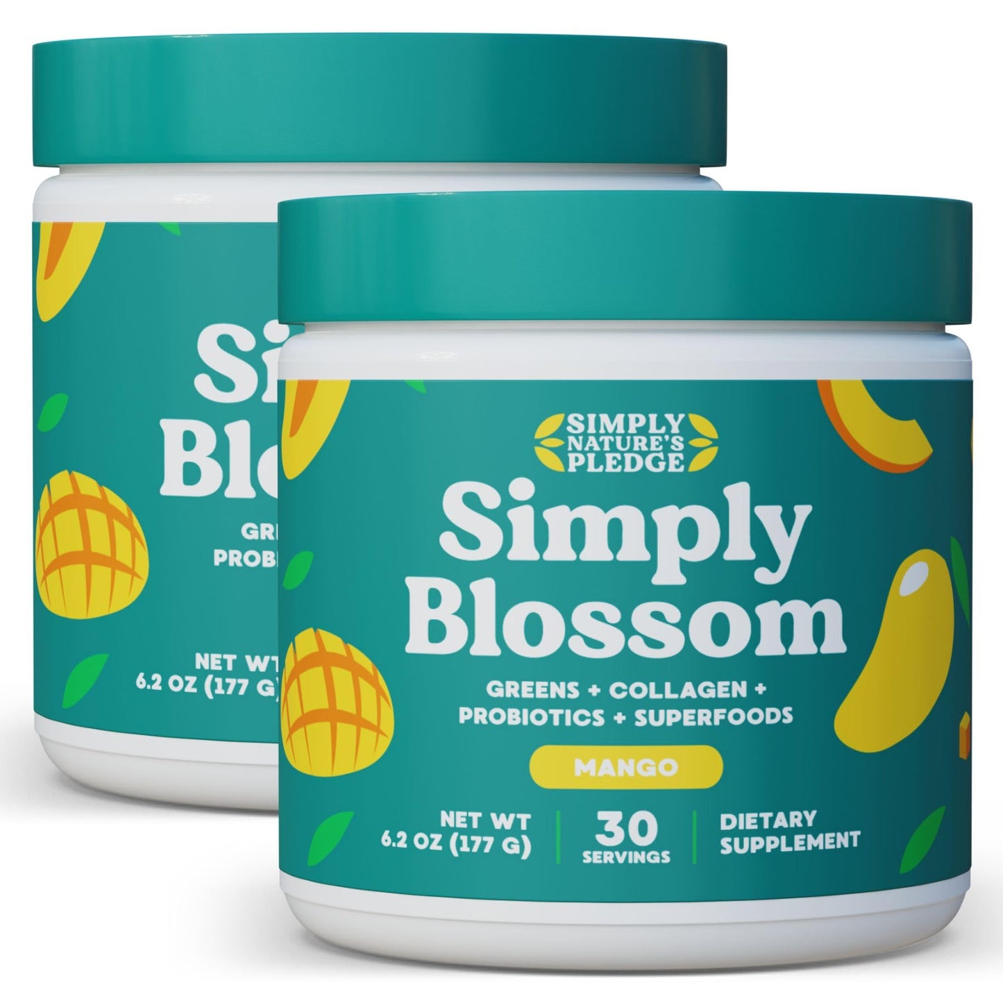 Simply Blossom Nutrition - Daily Greens & Superfood Powder + Collagen + Probiotics for Women's Digestive Health & Bloating Relief. Help Your Health Bloom - 30 Day Supply