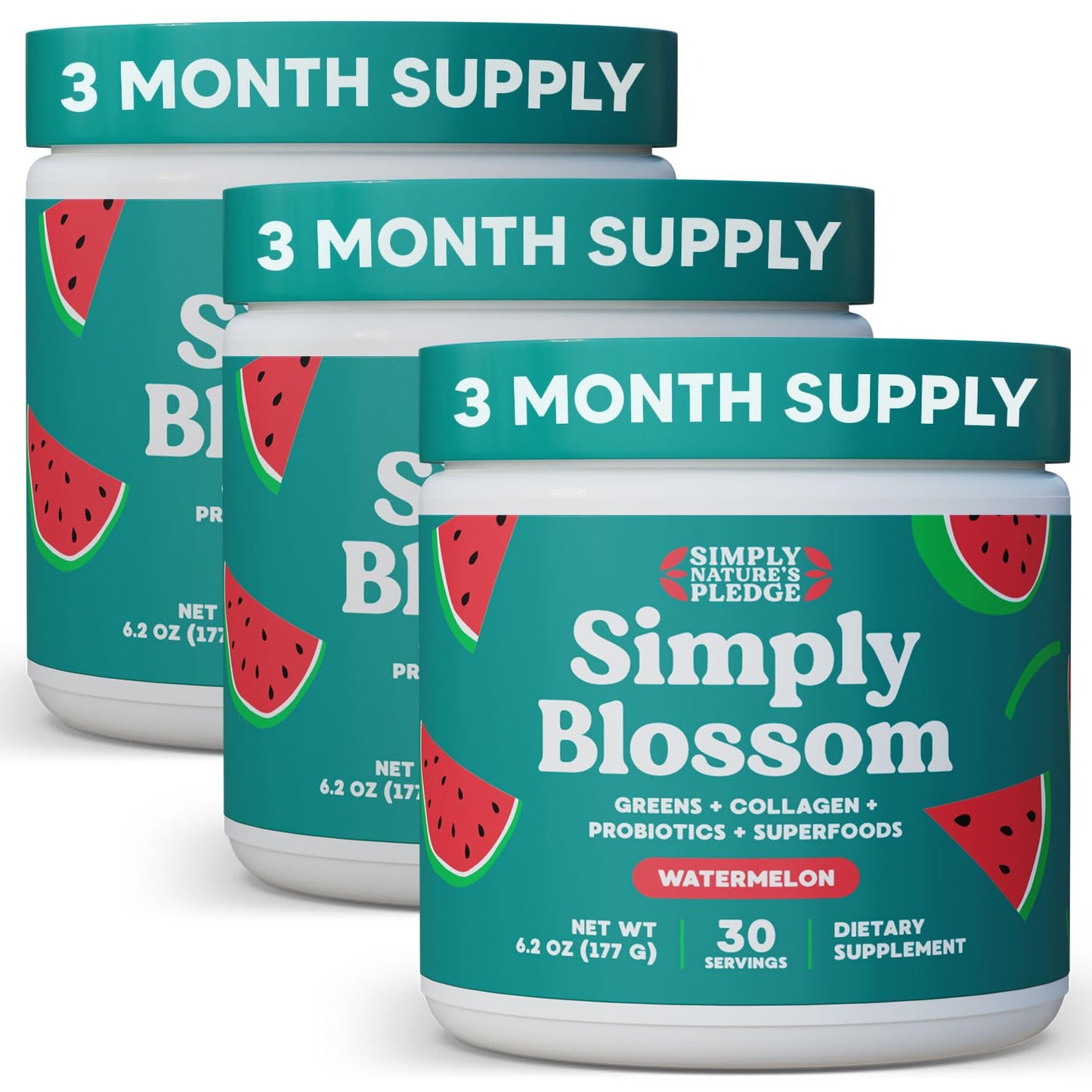 Simply Blossom Nutrition - Daily Greens & Superfood Powder + Collagen + Probiotics for Women's Digestive Health & Bloating Relief. Help Your Health Bloom - 30 Day Supply