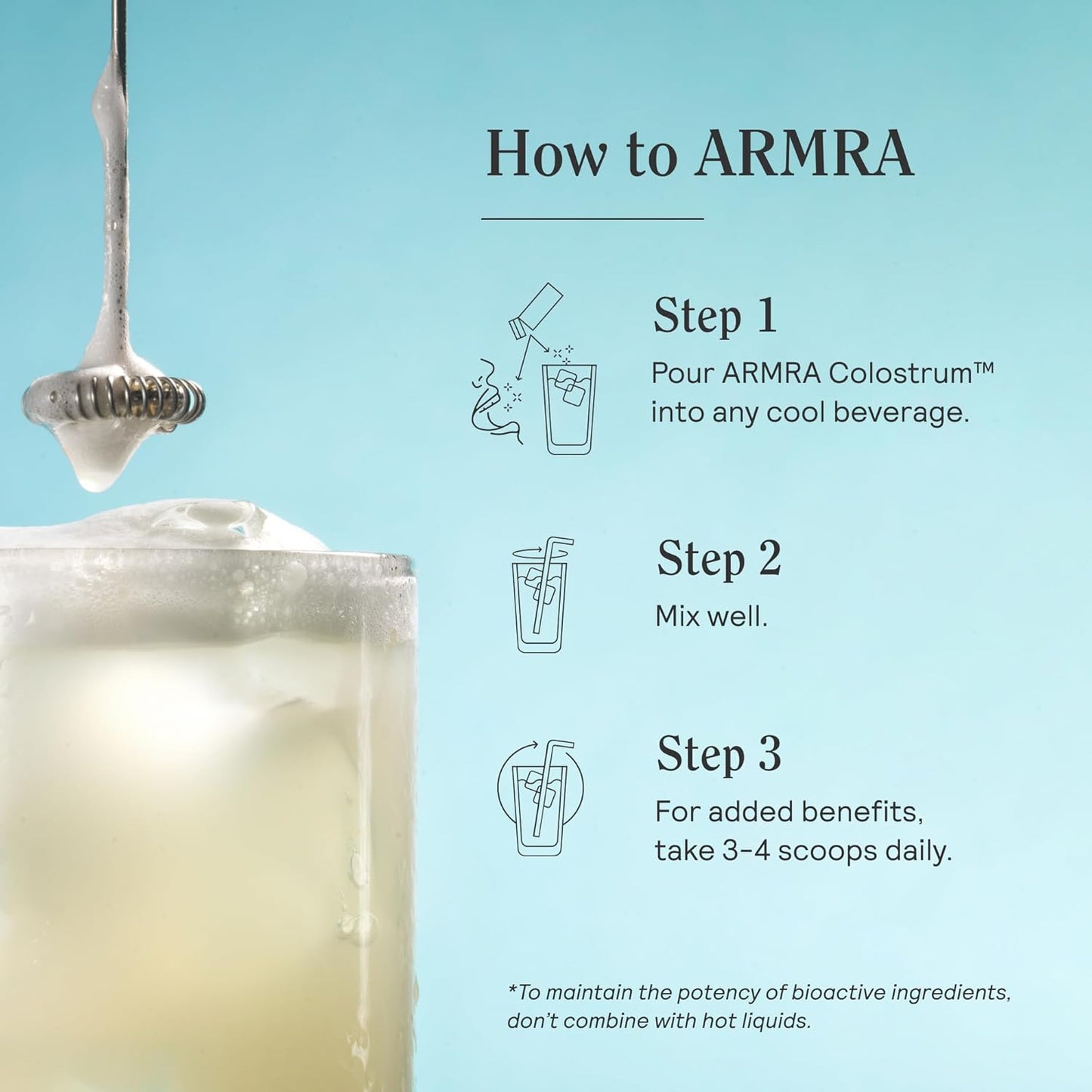 ARMRA Colostrum™ Powder | Unflavored | Gut Health & Bloating | Skin & Hair | Immunity | Keto, Gluten & Fat-Free | 120 Servings