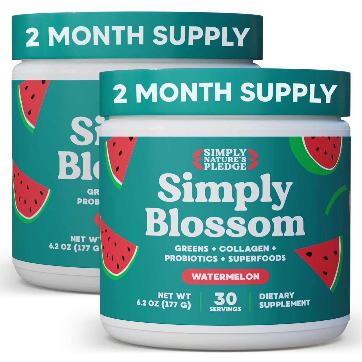 Simply Blossom Nutrition - Daily Greens & Superfood Powder + Collagen + Probiotics for Women's Digestive Health & Bloating Relief. Help Your Health Bloom - 30 Day Supply