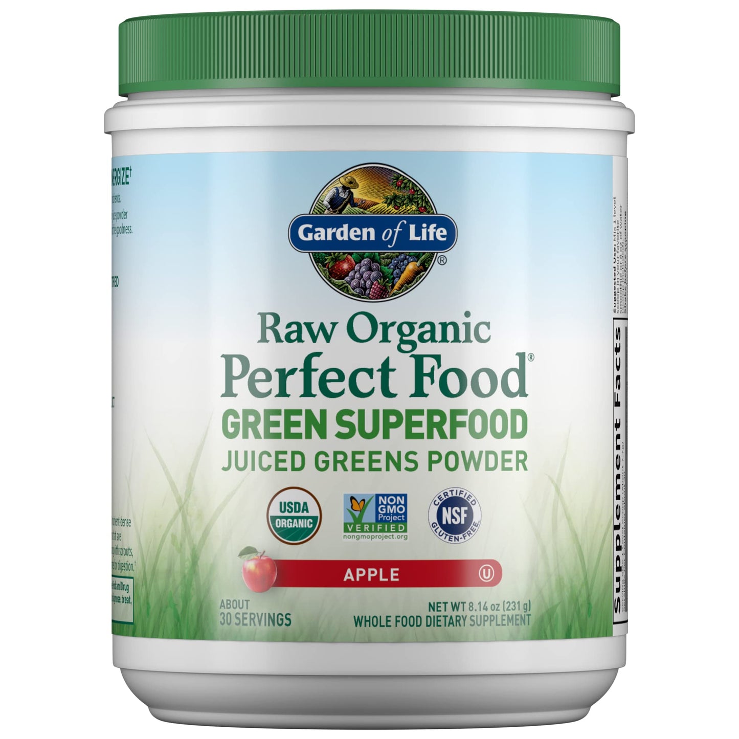 Garden of Life Super Greens Powder Smoothie & Mix, Probiotics & Digestive Enzymes for Digestive Health, Organic Superfoods Nutrition Fruit and Vegetables for Women & Men Energy, Original, 60 Servings