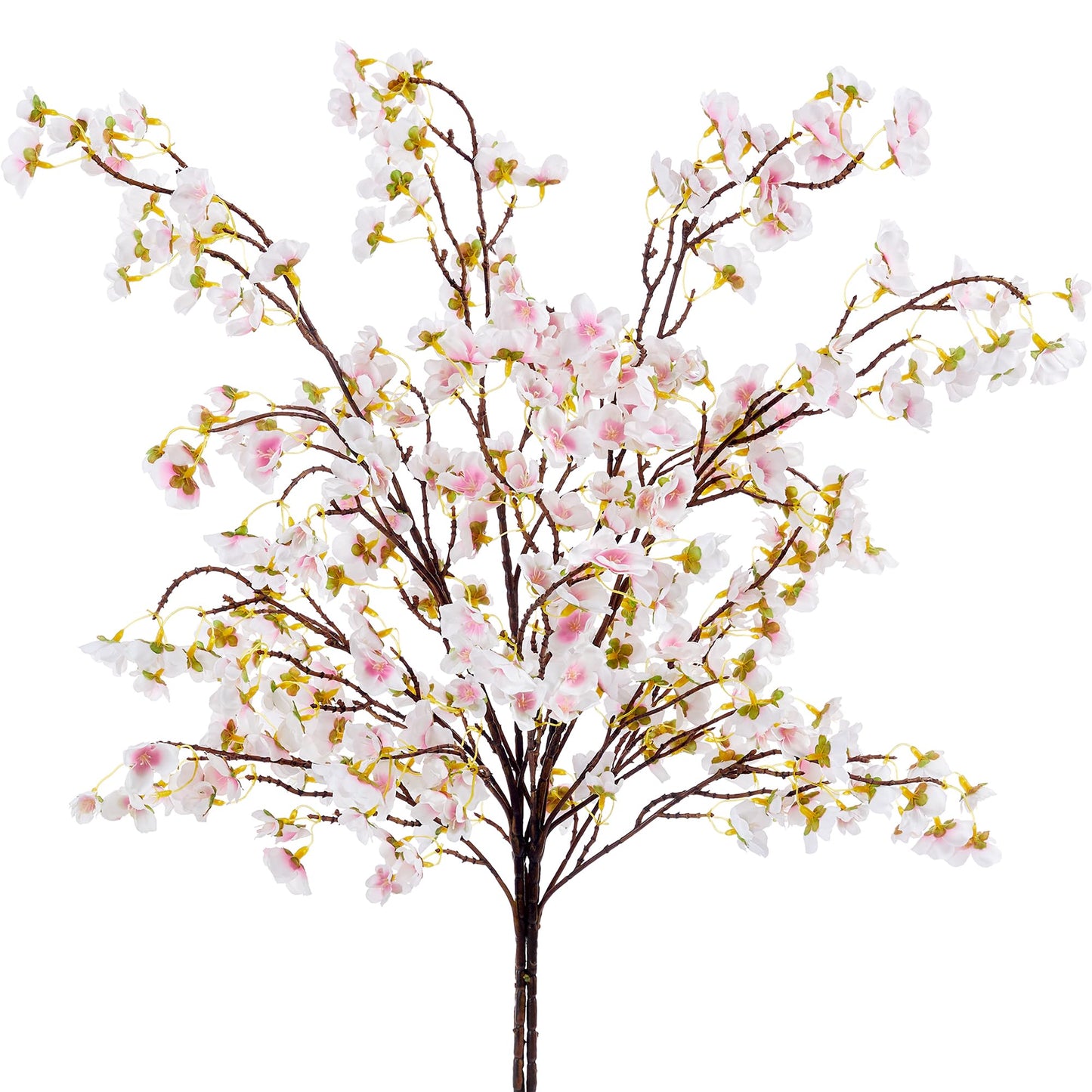 SITUMEIZI 6Pcs Artificial Cherry Blossom Branches Decor Fake Flowers 16" Silk Faux Flowers for Decoration Spring Peach Bouquet Home Wedding Bedroom Party Japanese Garden Table Centerpiece Decor(Pink)
