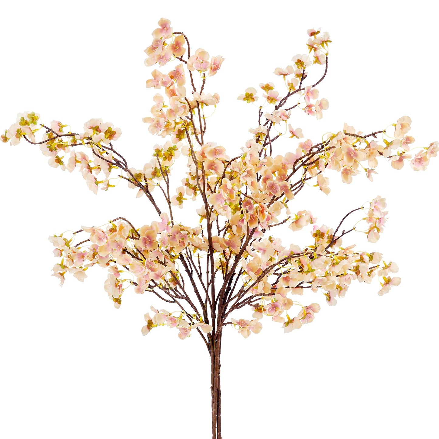 SITUMEIZI 6Pcs Artificial Cherry Blossom Branches Decor Fake Flowers 16" Silk Faux Flowers for Decoration Spring Peach Bouquet Home Wedding Bedroom Party Japanese Garden Table Centerpiece Decor(Pink)