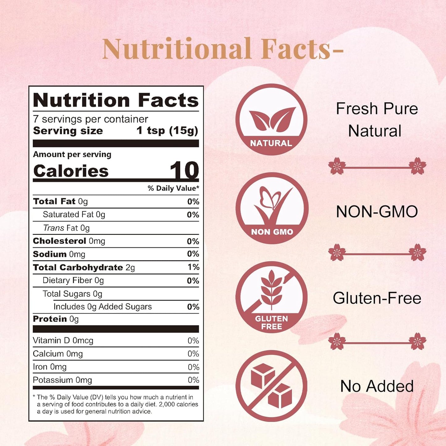 ORGFUN Original Sakura Powder Using 100% Spring Season Cherry Blossom No Additives Gluten Free Made in Japan Perfect for Sakura Latte, Drinks 3.52 Ounce