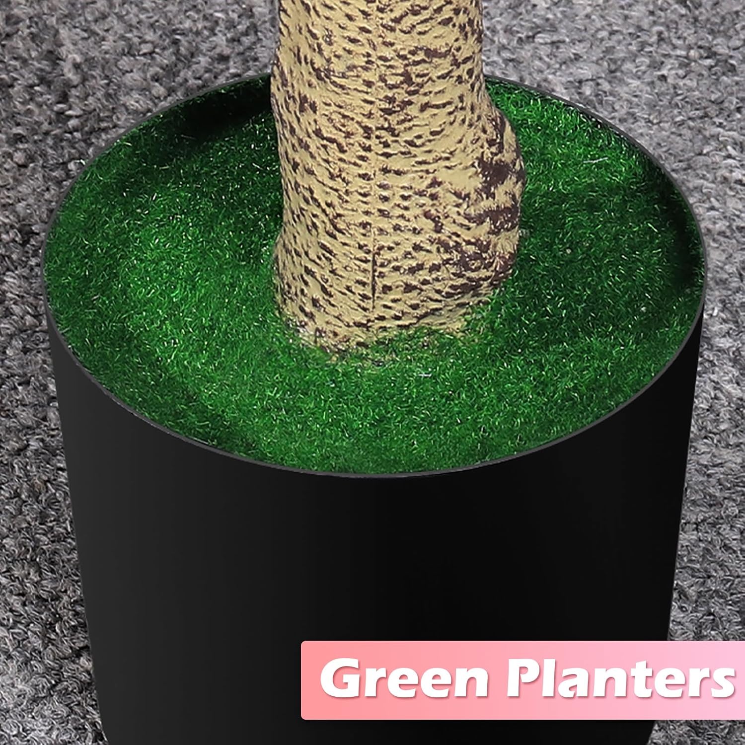 OUSHENG Artificial Cherry Blossom Tree, Fake Plants Indoor Decor, Faux Pink Sakura Flowers for Living Room Home House Entryway Bedroom Office Inside Decorations, 4FT